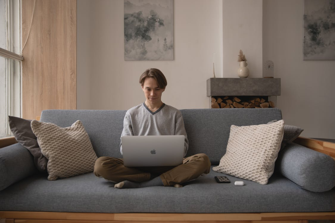 A person working from home.
