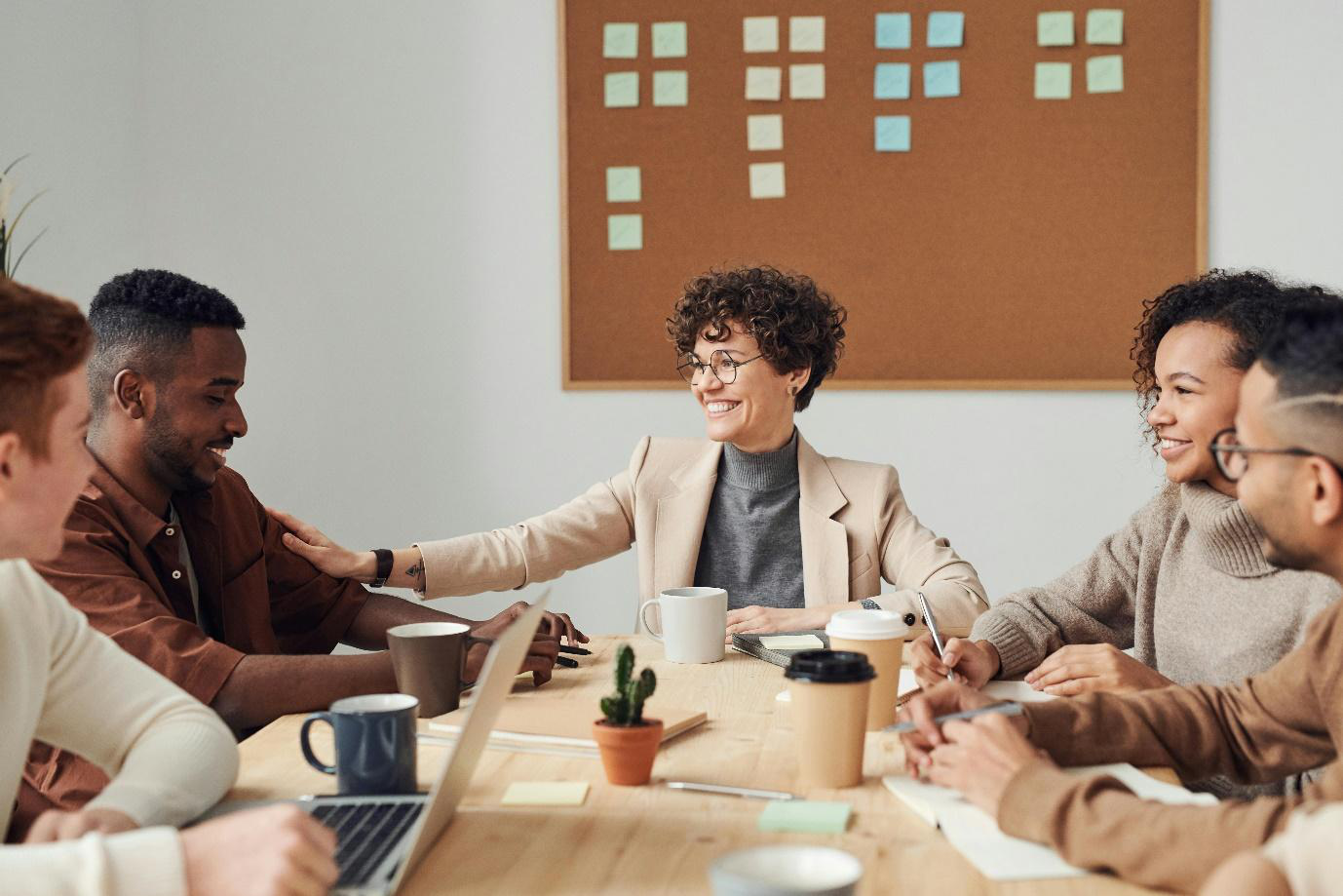 The diverse team is discussing succession planning for CEO positions.